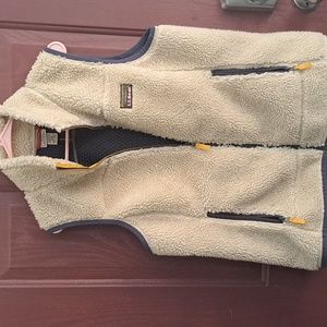 LL bean womens size large sherpa fleece vest.